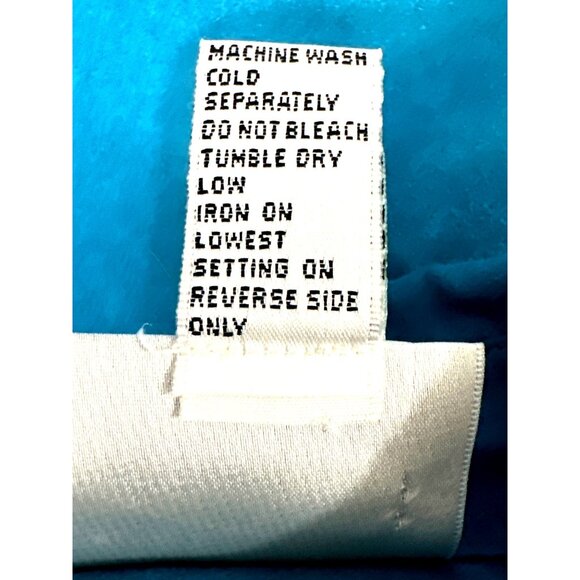 Chicos Design Vintage Turquoise Blue Button Up Tunic Shirt Long Sleeve Faux Sued - Picture 6 of 7